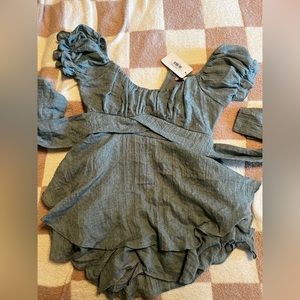 HYFVE Lil Miss Romper Size M Dusty Blue